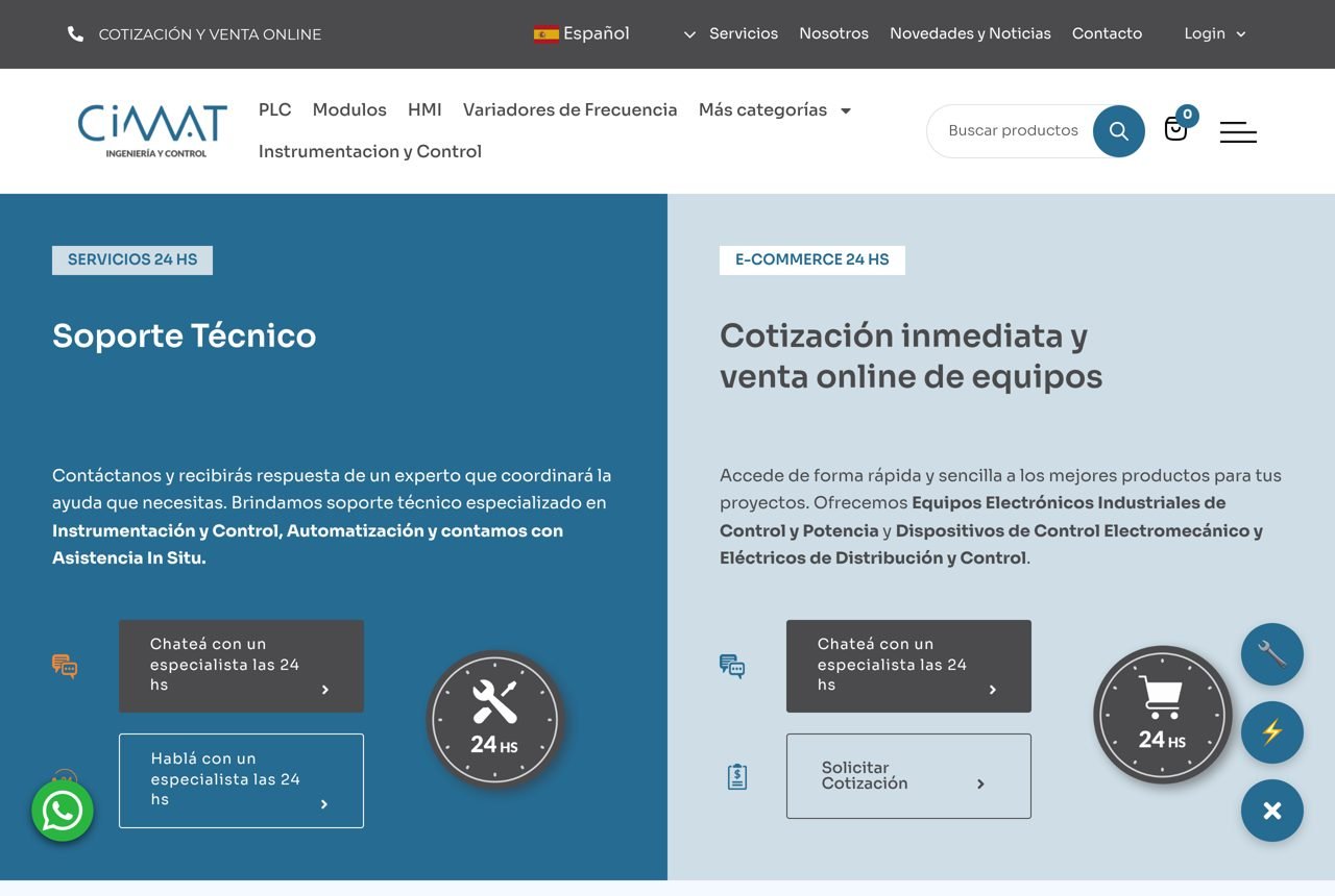 CIMAT Industrial — E-commerce B2B de automatización industrial